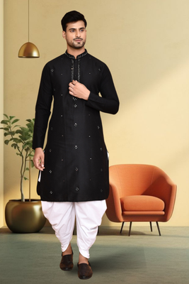Art silk dhoti kurta for mens 2