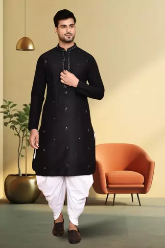 Art silk dhoti kurta for mens