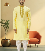 Art silk dhoti-kurta for mens