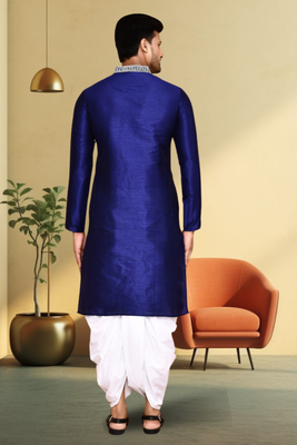 Art silk dhoti kurta for mens 4