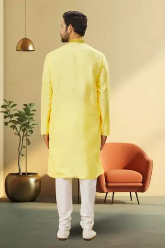 Art silk kurta-pajama for mens