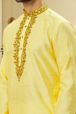 Art silk kurta-pajama for mens 4