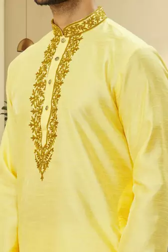 Art silk kurta-pajama for mens