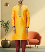 Art silk kurta-pajama for mens