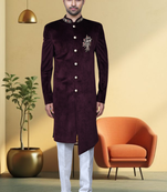 Velvet sherwani for mens
