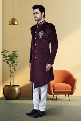 Velvet sherwani for mens 2
