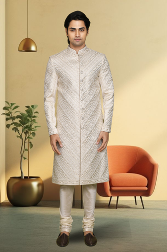 Silk sherwani for mens