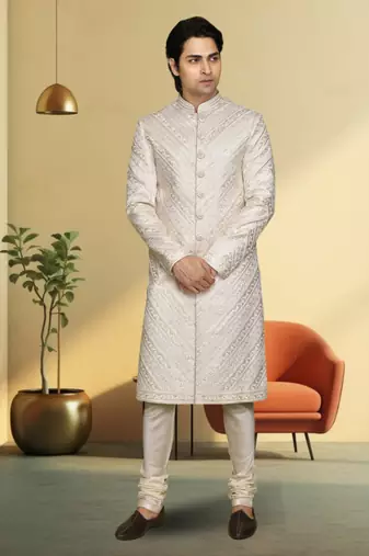 Silk sherwani for mens