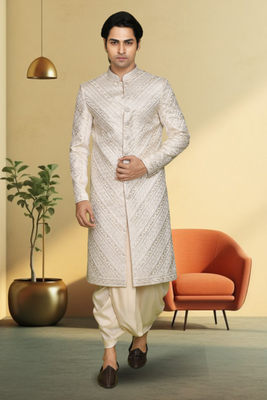 Silk jodhpuri-sherwani for mens 2