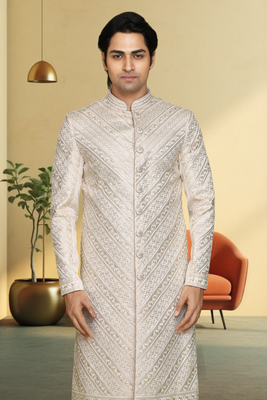 Silk jodhpuri-sherwani for mens 3