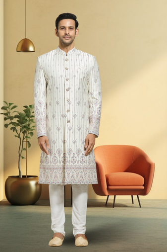 Silk sherwani for mens