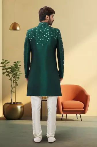 Art silk sherwani for mens