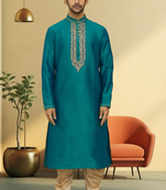 Art silk dhoti-kurta for mens
