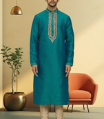 Art silk kurta-pajama for mens