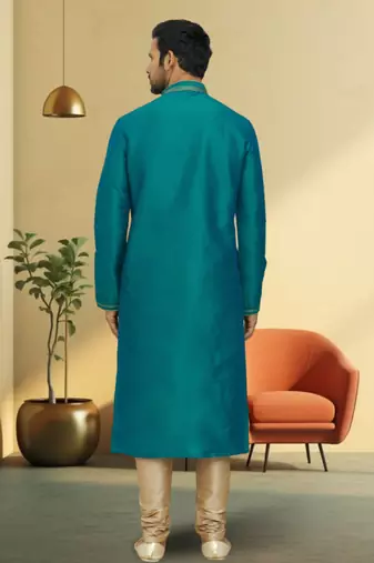 Art silk kurta-pajama for mens