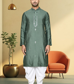 Art silk dhoti-kurta for mens