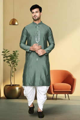 Art silk dhoti-kurta for mens 2