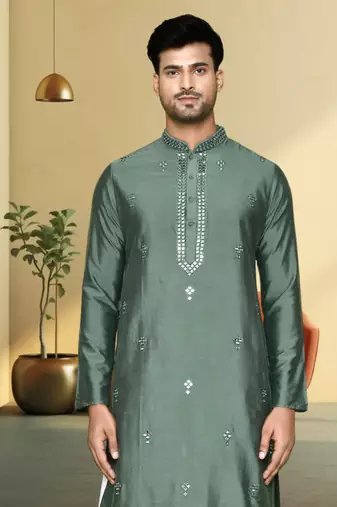 Art silk dhoti-kurta for mens