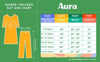 Aura Girls Ethnic Cotton Mulmul Sharara Suit With Chiffon Dupatta(1110_Parent 1) 4