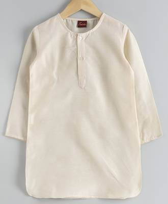 Twisha boys kurta & pyjama with printed jacket set - offwhite 2