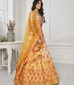 Yellow Color Semistitched Digital Print Lehenga With Unstitched Blouse And Dupatta
