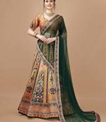 Yellow Color Semistitched Digital Print Lehenga With Unstitched Blouse And Dupatta