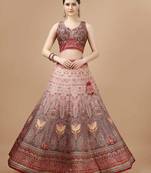 Brown Color Semistitched Digital Print Lehenga With Unstitched Blouse And Dupatta