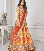 Yellow Color Semistitched Digital Print Lehenga With Unstitched Blouse And Dupatta