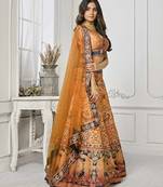 Multi Color Semistitched Digital Print Lehenga With Unstitched Blouse And Dupatta