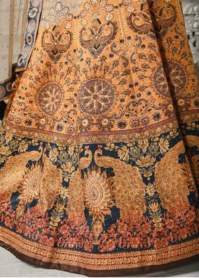 Multi Color Semistitched Digital Print Lehenga With Unstitched Blouse And Dupatta 2