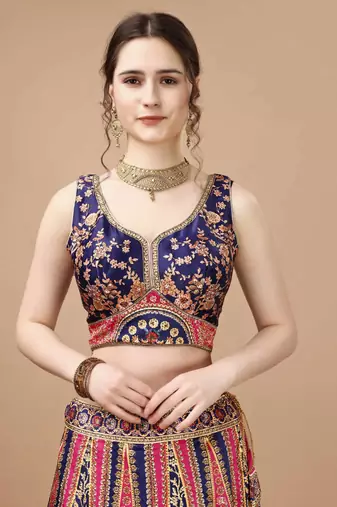 Pink Color Semistitched Digital Print Lehenga With Unstitched Blouse And Dupatta