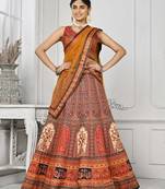 Multi Color Semistitched Digital Print Lehenga With Unstitched Blouse And Dupatta