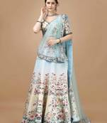 Multi Color Semistitched Digital Print Lehenga With Unstitched Blouse And Dupatta