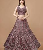 Maroon Color Semistitched Digital Print Lehenga With Unstitched Blouse And Dupatta