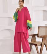 Vivid vibes fuchsia cotton co-ord set