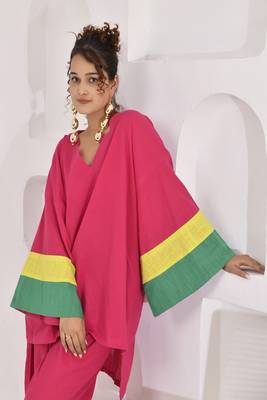 Vivid vibes fuchsia cotton co-ord set 4