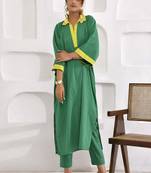 Vivid vibes yellow green layered co-ord set