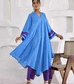 Vivid vibes blue kurta co-ord set