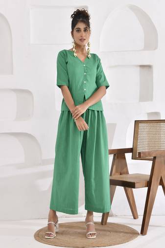 Vivid vibes green co-ord set