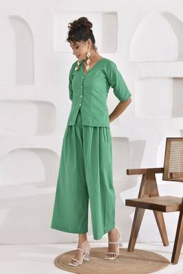 Vivid vibes green co-ord set 2