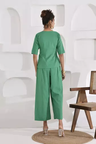 Vivid vibes green co-ord set