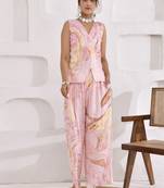 Vivid vibes pink marble print co-ord set