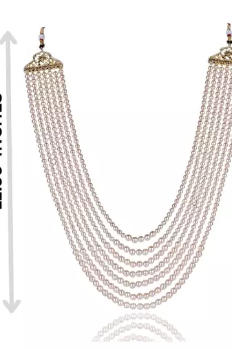   pearl beads dulha groom sherwani mala for   for wedding | layered mala | perfect for groom