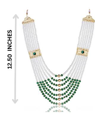   pearl beads dulha groom sherwani mala for   for wedding | layered mala | perfect for groom 4