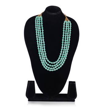   pearl beads dulha groom sherwani mala for   for wedding | layered mala | perfect for groom 3