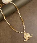   groom sherwani necklace layered moti mala for wedding | groom mala with brooch set