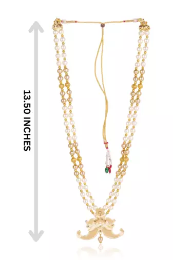   groom sherwani necklace layered moti mala for wedding | groom mala with brooch set