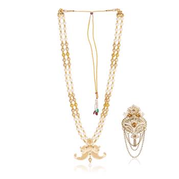 Groom mala and brooch set 2