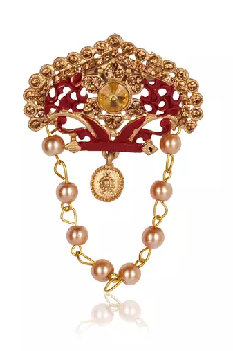   groom sherwani necklace layered moti mala for wedding | groom mala with brooch set