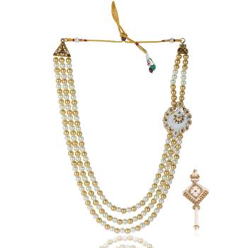 Groom mala and brooch set 1